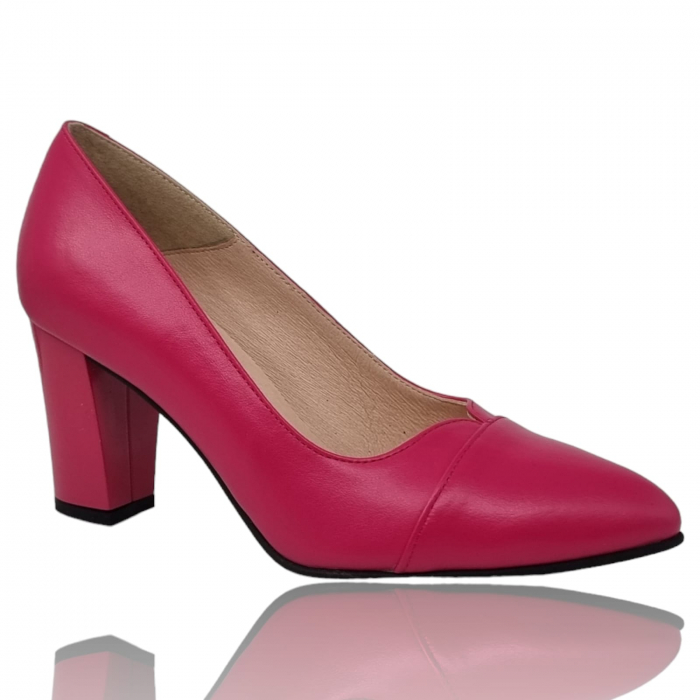 Pantofi Damă Eleganți Din Piele Naturală Fucsia 3210 [3]