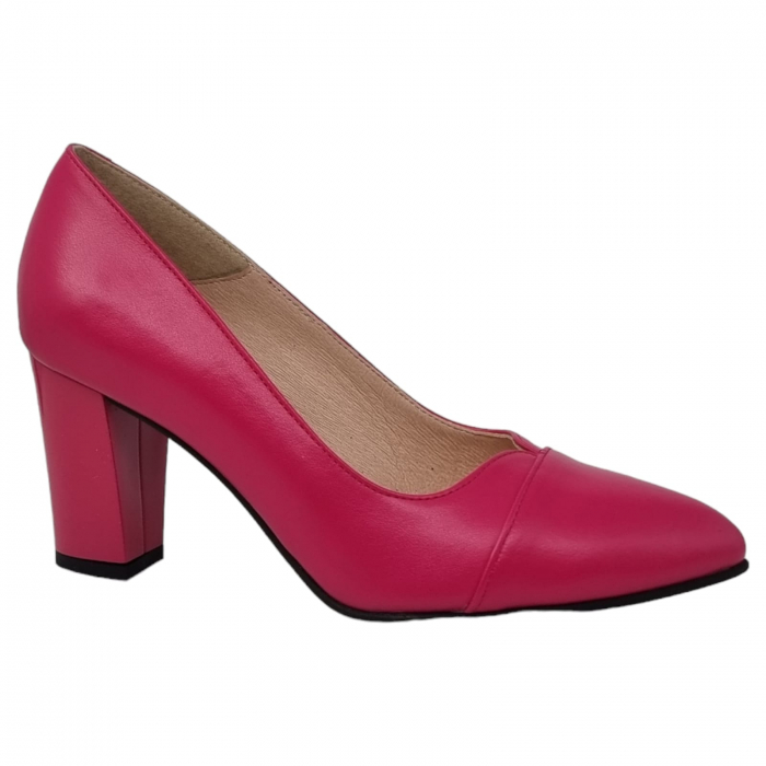 Pantofi Damă Eleganți Din Piele Naturală Fucsia 3210 [7]