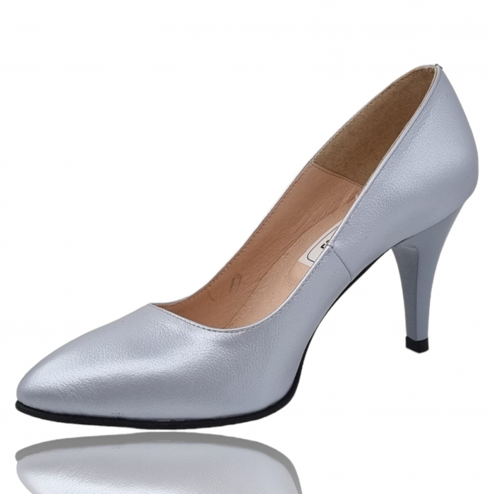 Pantofi Damă Eleganți Din Piele Naturală Gri Sidef 3215 [3]