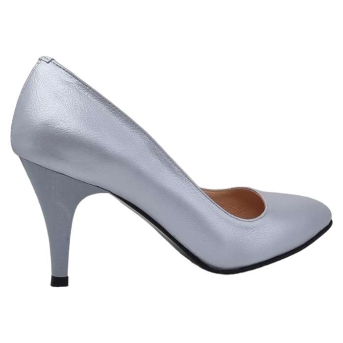 Pantofi Damă Eleganți Din Piele Naturală Gri Sidef 3215 [11]