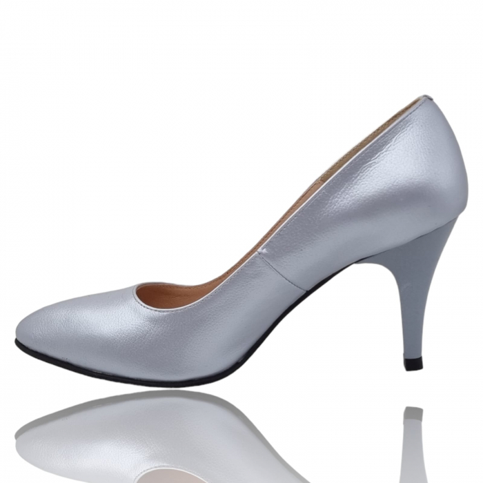 Pantofi Damă Eleganți Din Piele Naturală Gri Sidef 3215 [2]