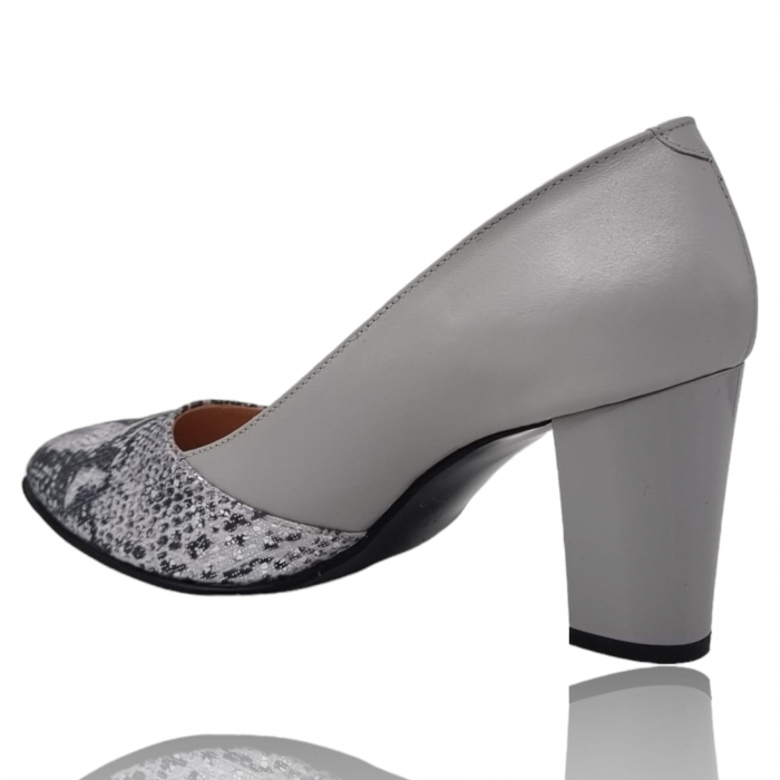 Pantofi Damă Eleganți Din Piele Naturală Gri 3227 [3]