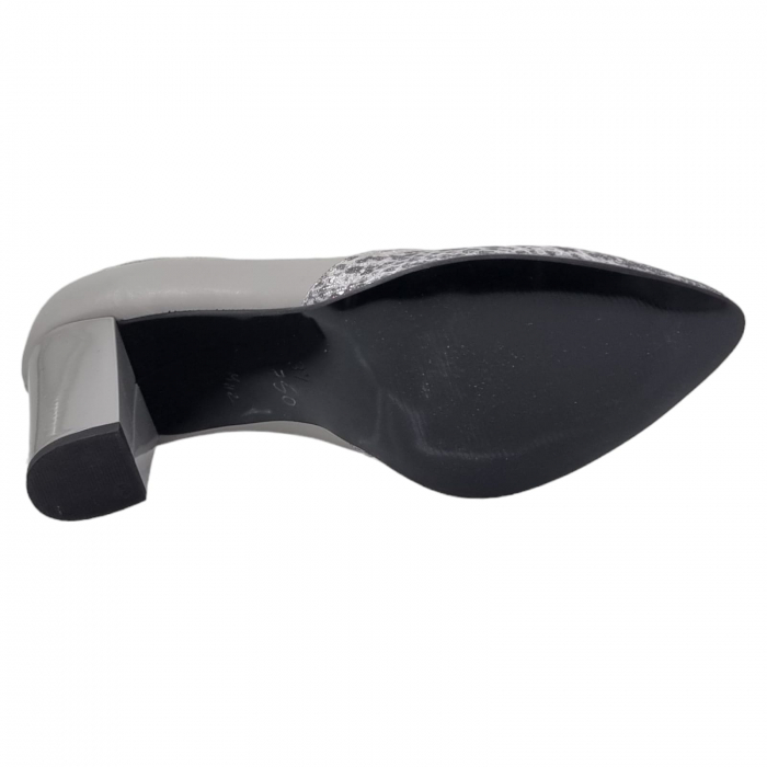 Pantofi Damă Eleganți Din Piele Naturală Gri 3227 [12]
