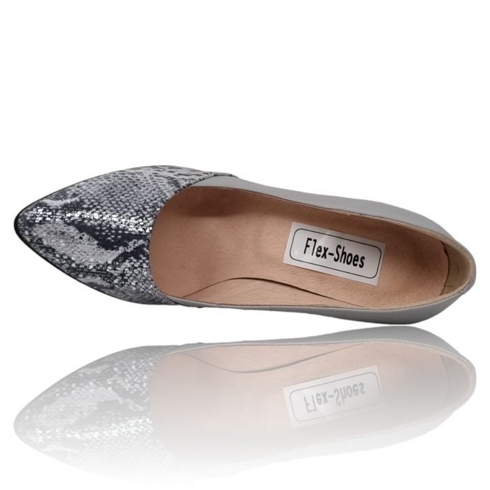 Pantofi Damă Eleganți Din Piele Naturală Gri 3227 [8]