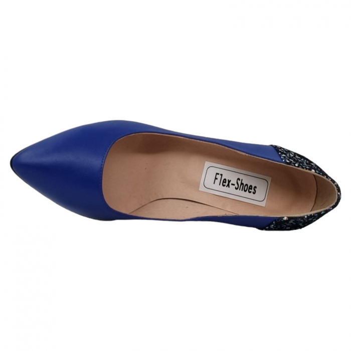 Pantofi Damă Eleganți Din Piele Naturală Albastru 3234 [15]