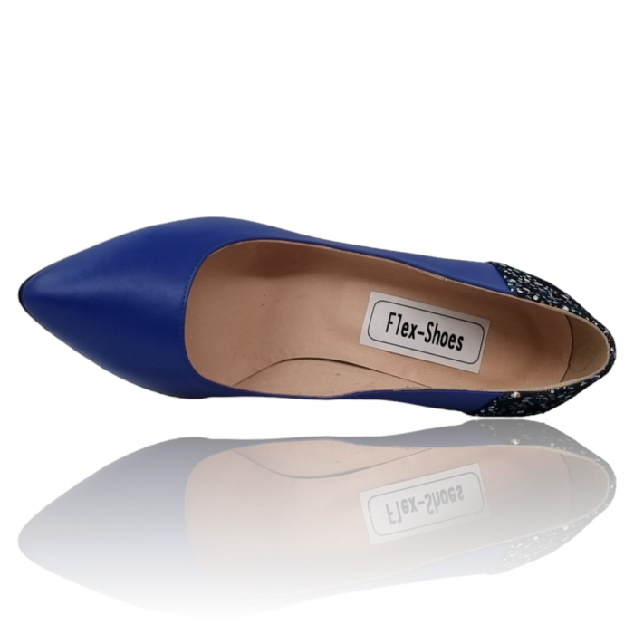 Pantofi Damă Eleganți Din Piele Naturală Albastru 3234 [7]