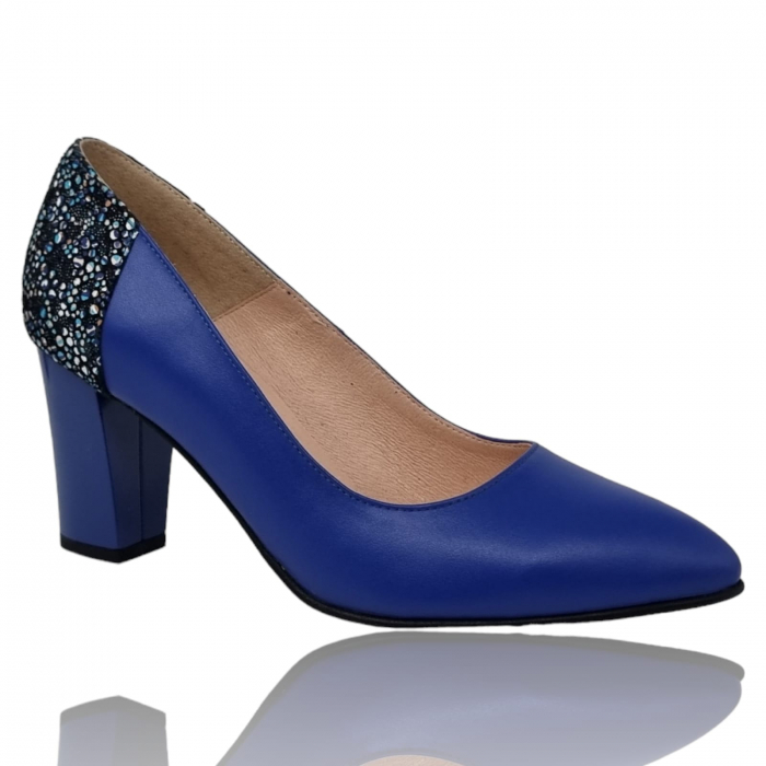 Pantofi Damă Eleganți Din Piele Naturală Albastru 3234 [3]