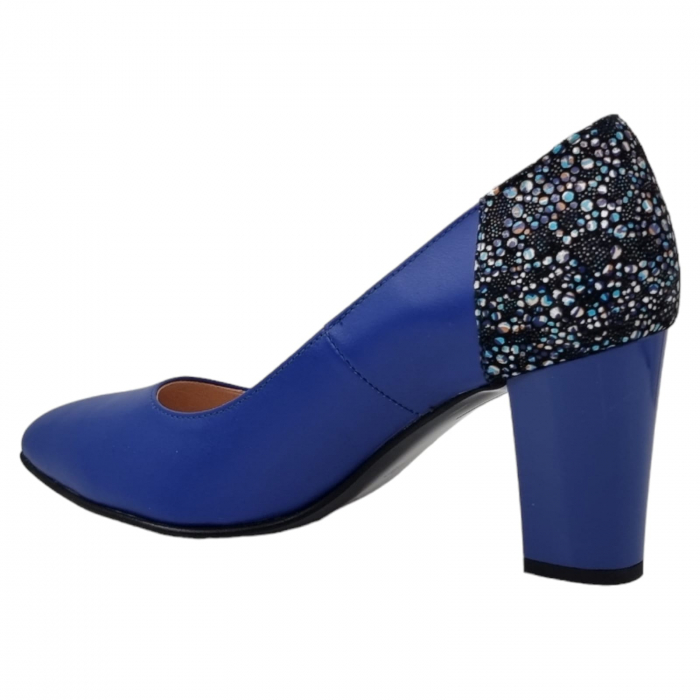 Pantofi Damă Eleganți Din Piele Naturală Albastru 3234 [13]