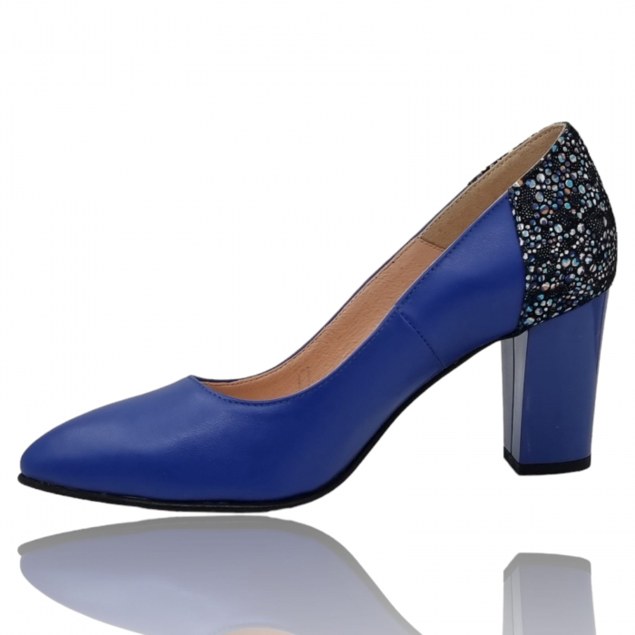 Pantofi Damă Eleganți Din Piele Naturală Albastru 3234 [2]