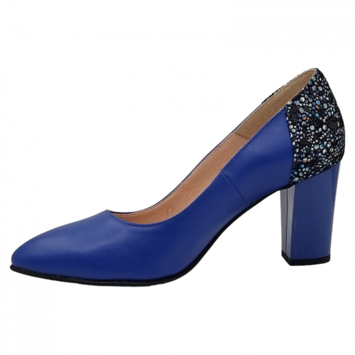 Pantofi Damă Eleganți Din Piele Naturală Albastru 3234 [9]