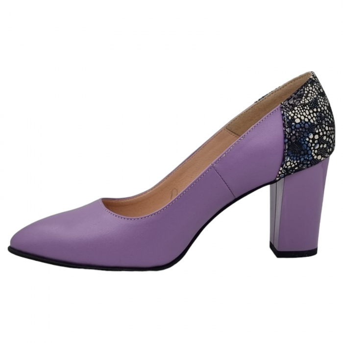 Pantofi Damă Eleganți Din Piele Naturală Lila 3235 [9]