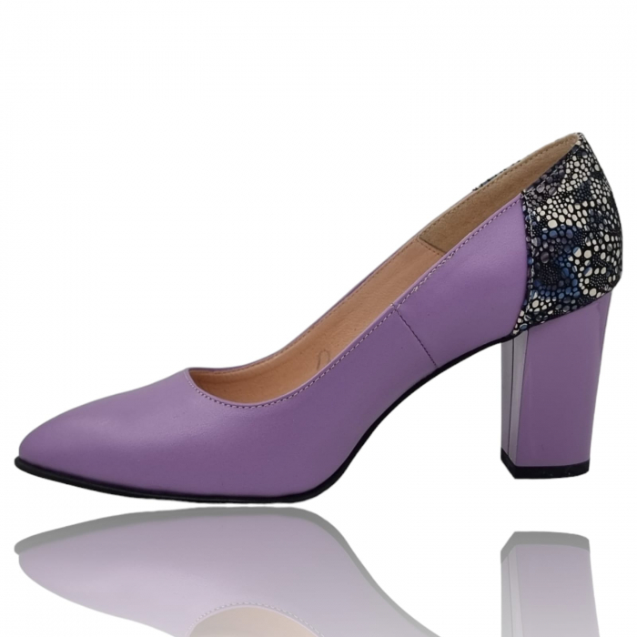 Pantofi Damă Eleganți Din Piele Naturală Lila 3235 [2]