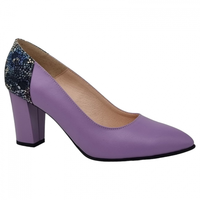 Pantofi Damă Eleganți Din Piele Naturală Lila 3235 [10]