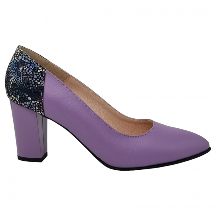 Pantofi Damă Eleganți Din Piele Naturală Lila 3235 [8]