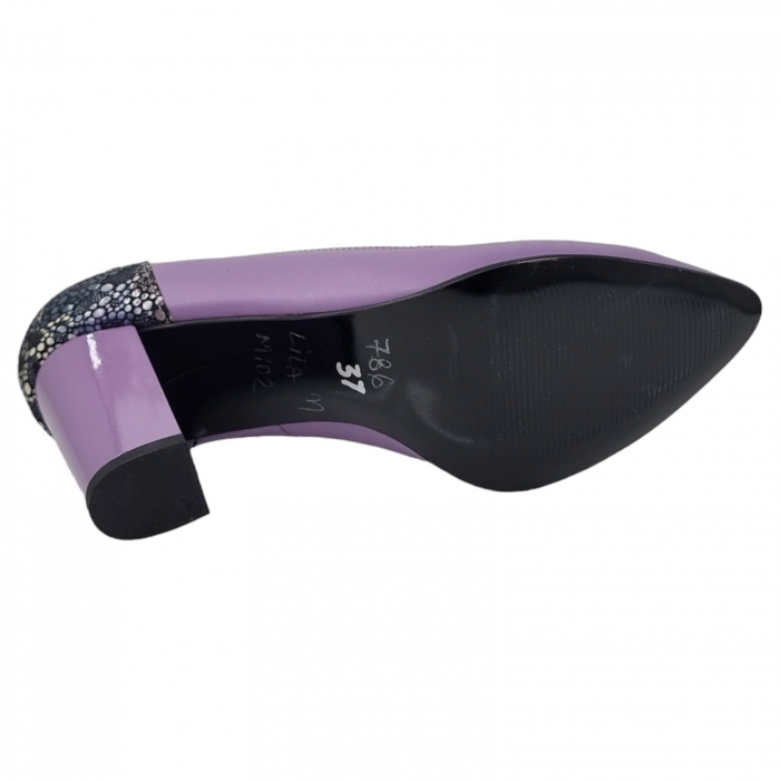 Pantofi Damă Eleganți Din Piele Naturală Lila 3235 [14]