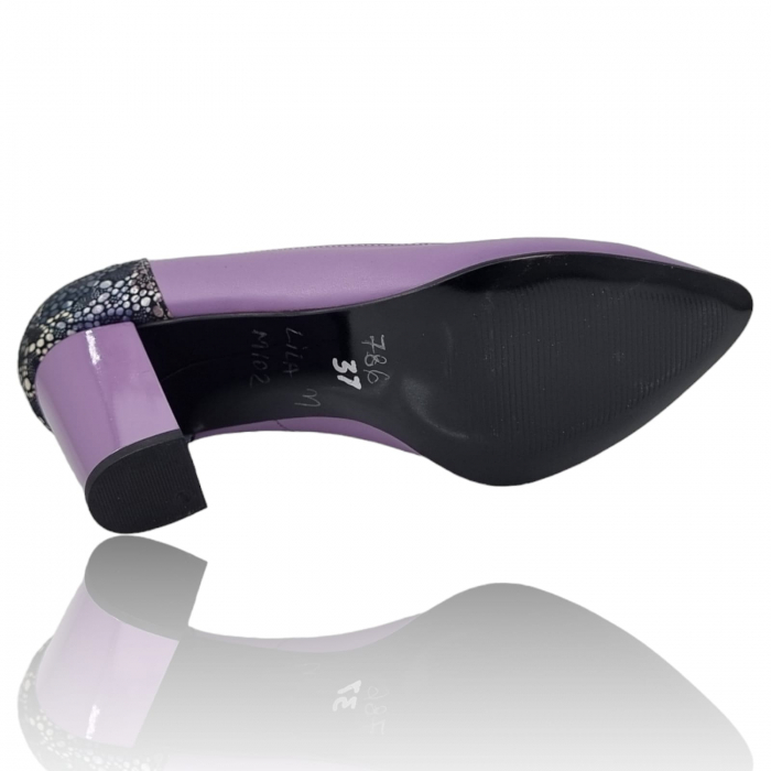 Pantofi Damă Eleganți Din Piele Naturală Lila 3235 [7]