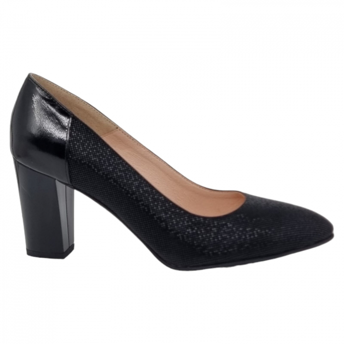 Pantofi Damă Eleganți Din Piele Naturală Neagră 3236 [8]