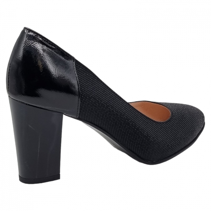 Pantofi Damă Eleganți Din Piele Naturală Neagră 3236 [12]
