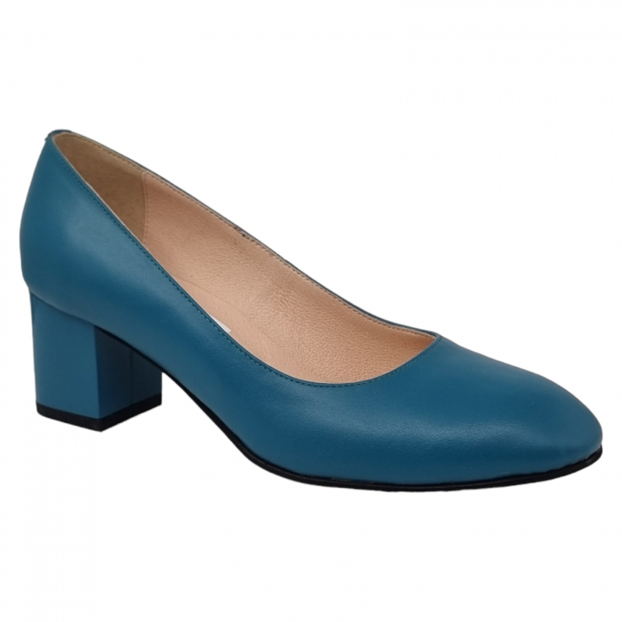 Pantofi Damă Eleganți Din Piele Naturală Blue 3238 [11]
