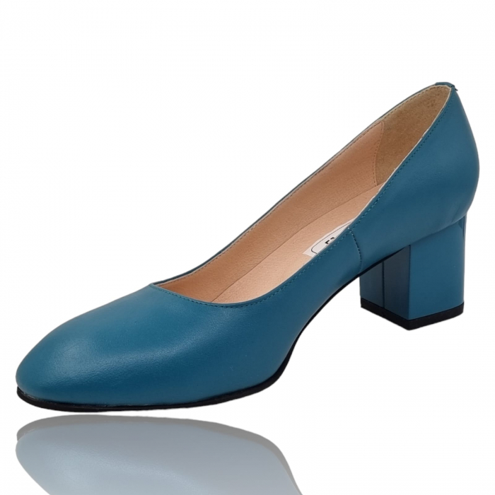 Pantofi Damă Eleganți Din Piele Naturală Blue 3238 [4]