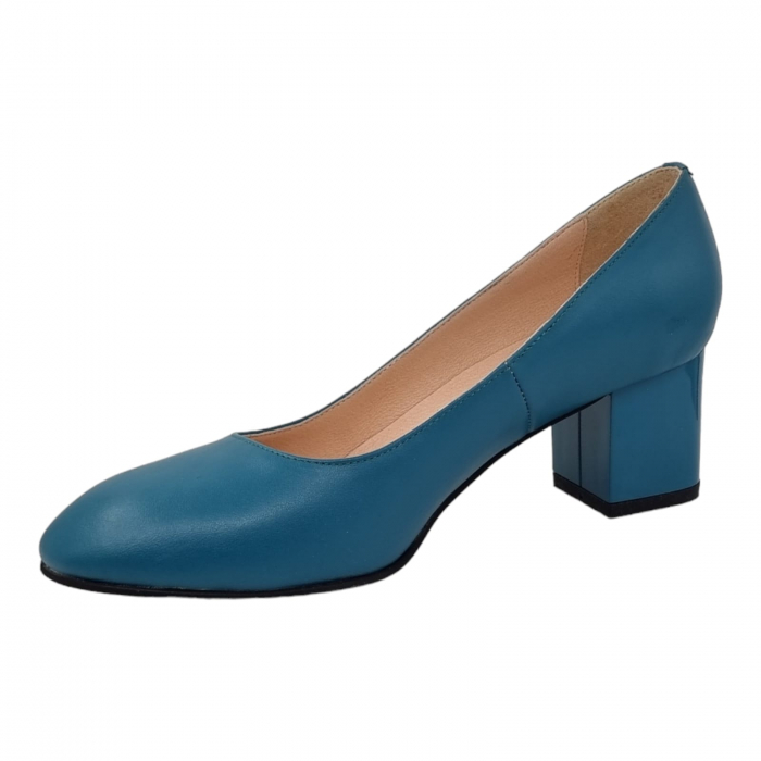 Pantofi Damă Eleganți Din Piele Naturală Blue 3238 [10]