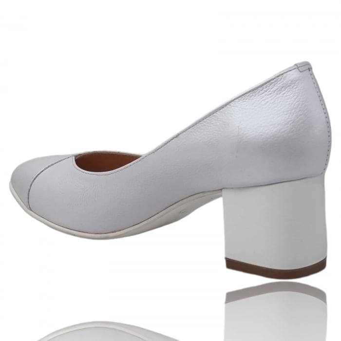 Pantofi Damă Eleganți Din Piele Naturală Albă 3241 [4]