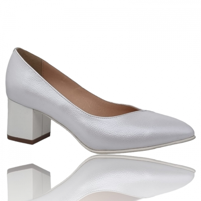 Pantofi Damă Eleganți Din Piele Naturală Albă 3241 [5]
