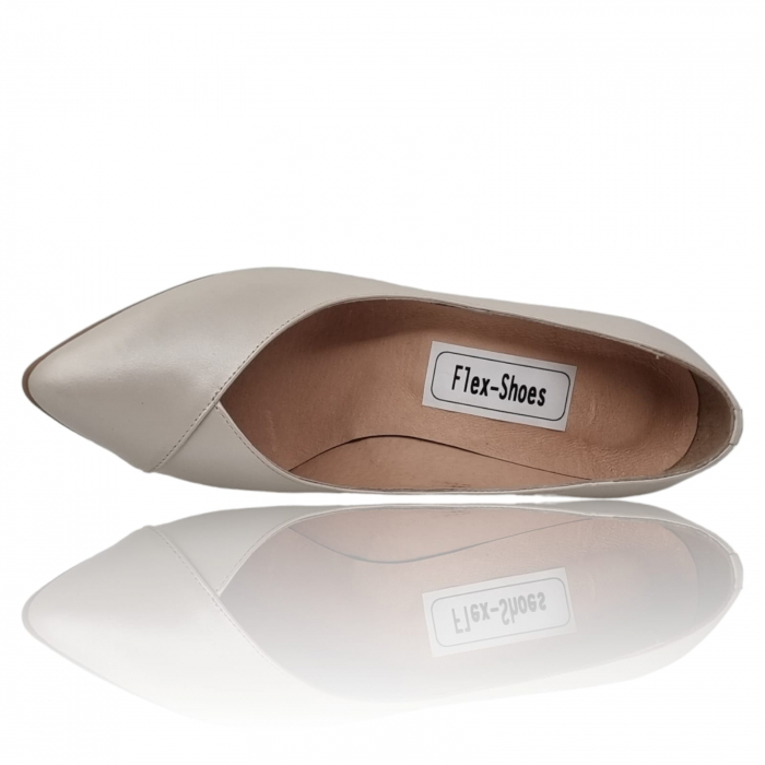 Pantofi Damă Eleganți Din Piele Naturală Bej 3242 [5]