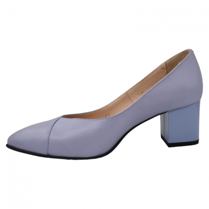 Pantofi Damă Eleganți Din Piele Naturală Lila 3243 [7]
