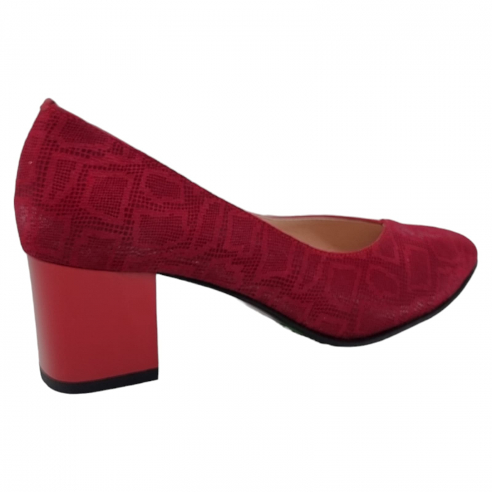 Pantofi Damă Eleganți Din Piele Naturală Roșie Imp 3246 [9]