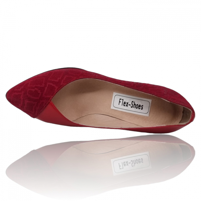 Pantofi Damă Eleganți Din Piele Naturală Roșie Imp 3246 [5]