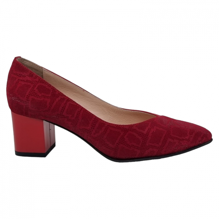 Pantofi Damă Eleganți Din Piele Naturală Roșie Imp 3246 [7]