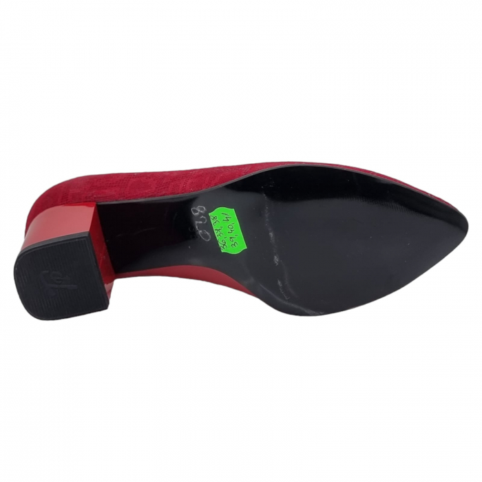 Pantofi Damă Eleganți Din Piele Naturală Roșie Imp 3246 [11]