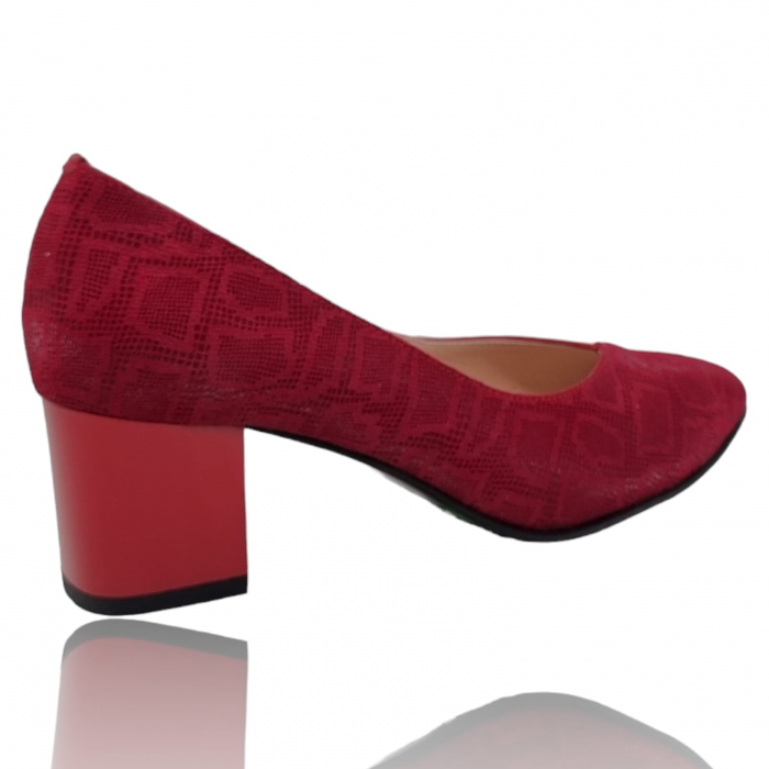 Pantofi Damă Eleganți Din Piele Naturală Roșie Imp 3246 [3]