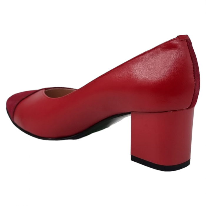 Pantofi Damă Eleganți Din Piele Naturală Roșie Imp 3246 [10]