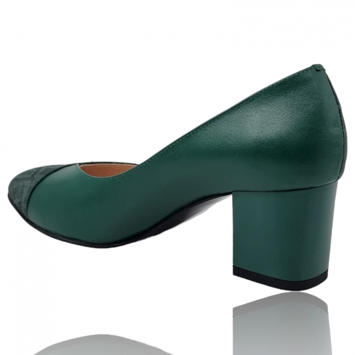 Pantofi Damă Eleganți Din Piele Naturală Verde Imp 3247 [4]