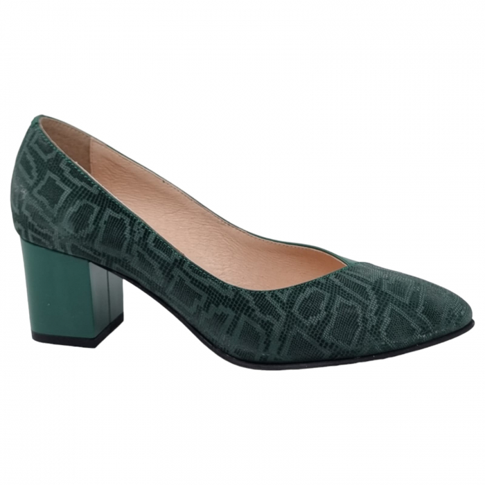 Pantofi Damă Eleganți Din Piele Naturală Verde Imp 3247 [9]