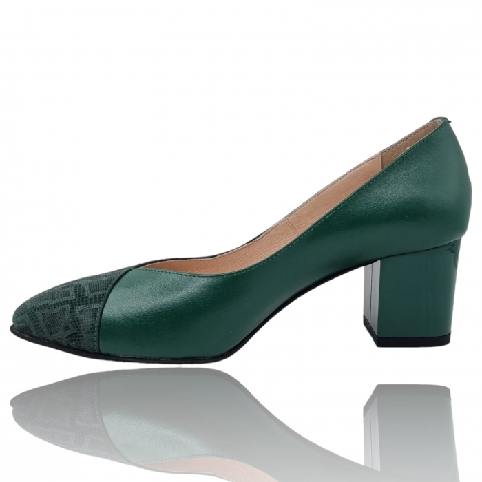 Pantofi Damă Eleganți Din Piele Naturală Verde Imp 3247 [2]