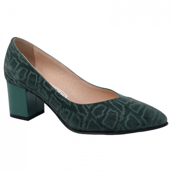 Pantofi Damă Eleganți Din Piele Naturală Verde Imp 3247 [13]