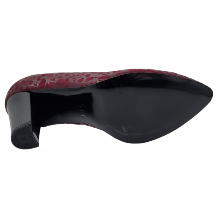 Pantofi Damă Eleganți Din Piele Naturală Bordo 3249 [11]