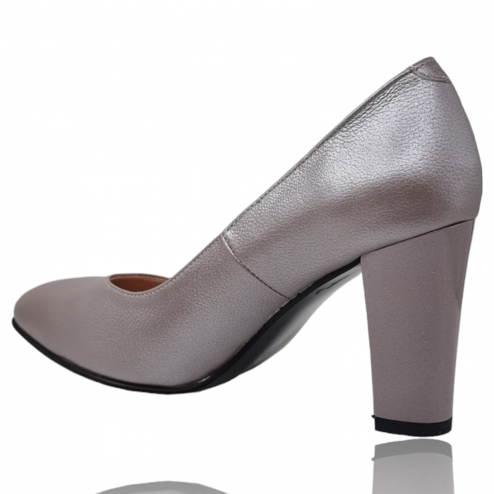 Pantofi Damă Eleganți Din Piele Naturală Gri Sid 3250 [5]