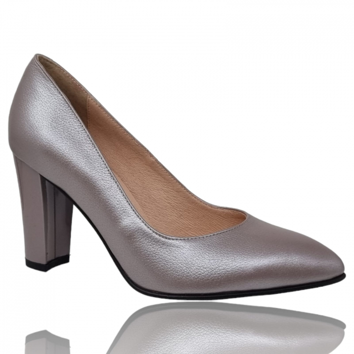 Pantofi Damă Eleganți Din Piele Naturală Gri Sid 3250 [3]