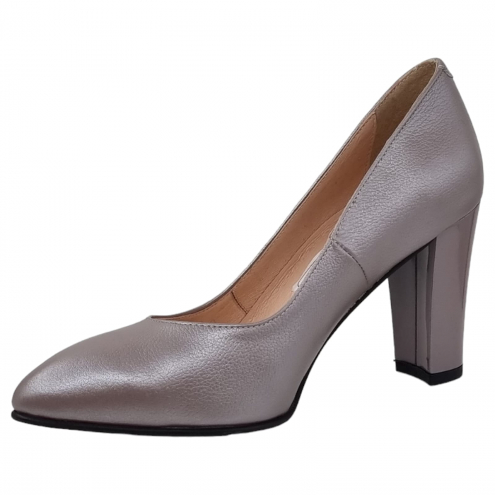 Pantofi Damă Eleganți Din Piele Naturală Gri Sid 3250 [11]