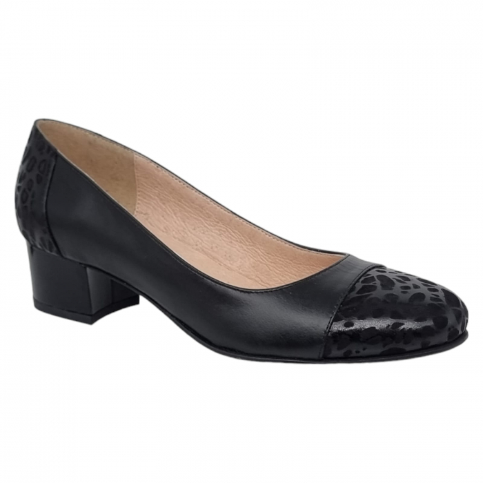 Pantofi Damă Eleganți Din Piele Naturală Neagră 3259 [10]