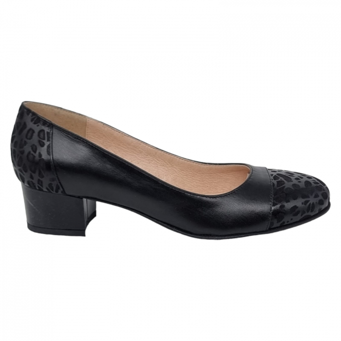 Pantofi Damă Eleganți Din Piele Naturală Neagră 3259 [8]