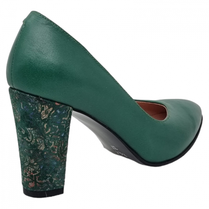 Pantofi Damă Eleganți Din Piele Naturală Verde 3268 [10]