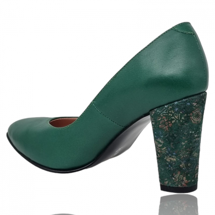 Pantofi Damă Eleganți Din Piele Naturală Verde 3268 [3]