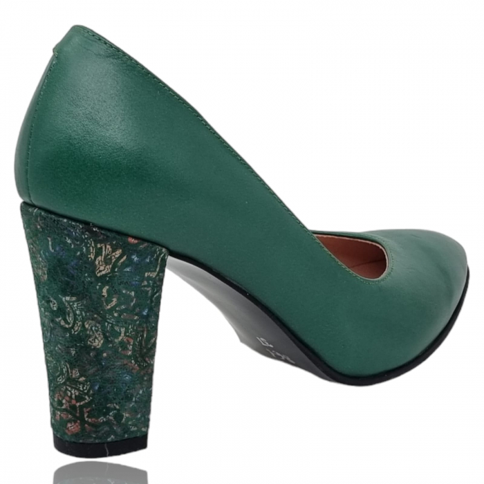 Pantofi Damă Eleganți Din Piele Naturală Verde 3268 [4]