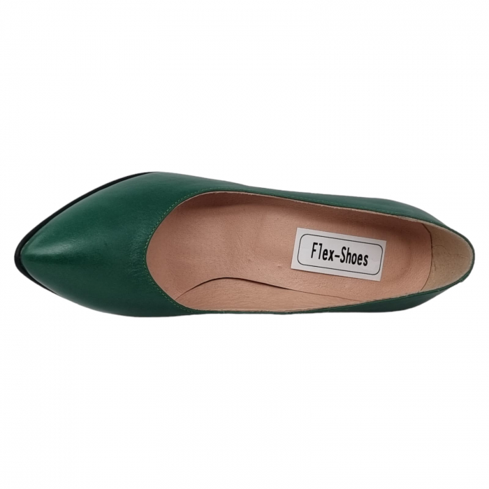 Pantofi Damă Eleganți Din Piele Naturală Verde 3268 [12]