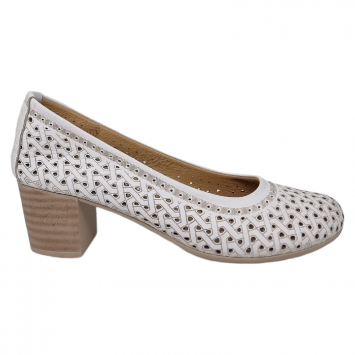 Pantofi Damă Casual Confort Din Piele Albă 5274 [2]